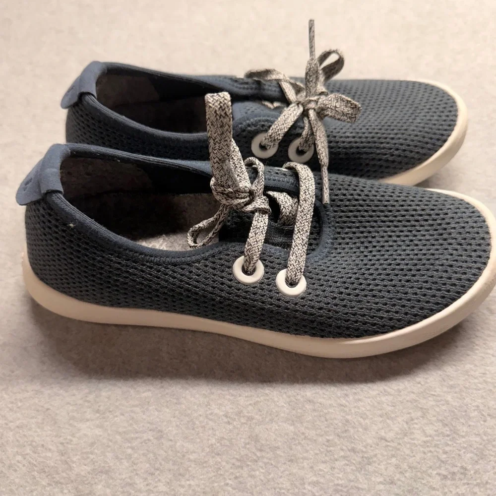 Allbirds Tree Skippers Navy Blue Mesh Boat Shoes Sneakers Womens Size 5